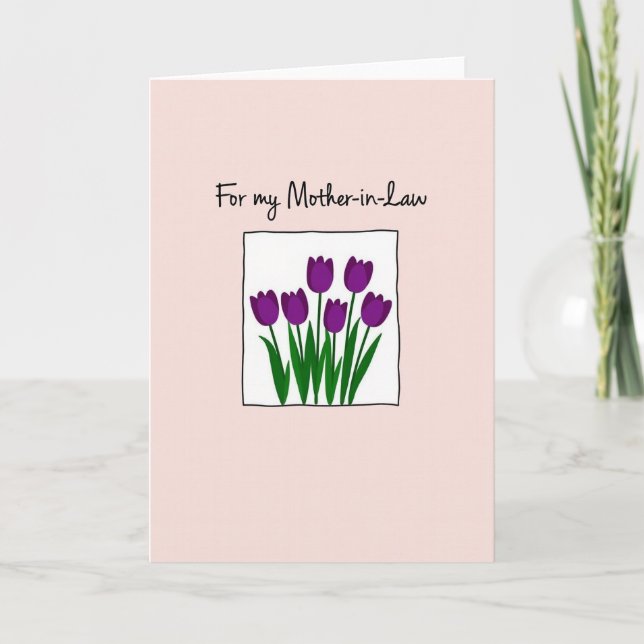 Tarjeta de Tulipán Dulce Suegra (Anverso)