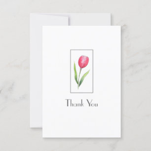 Tarjeta de tulipán roja