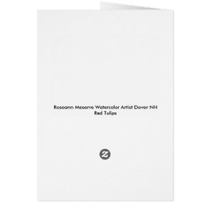 Tarjeta de tulipán roja