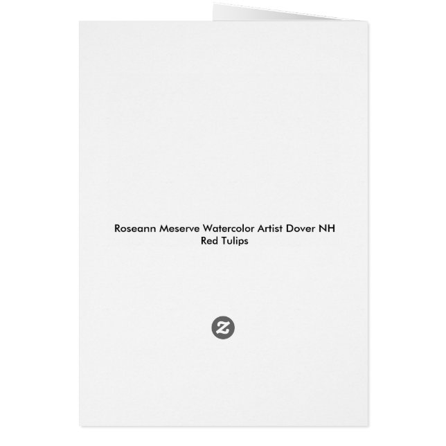 Tarjeta de tulipán roja (Atrás)