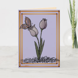 Tarjeta de Tulipanes Mariposa