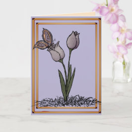 Tarjeta de Tulipanes Mariposa