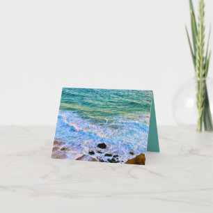 Tarjeta de Turquesa Espuma de Mar