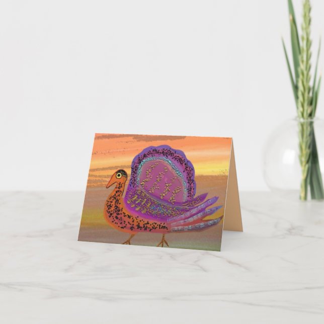 Tarjeta de Turquía de Acción de Gracias (Anverso)