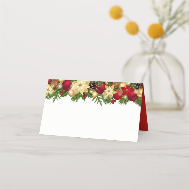 Tarjeta de ubicación de Fiesta de navidades (Anverso)
