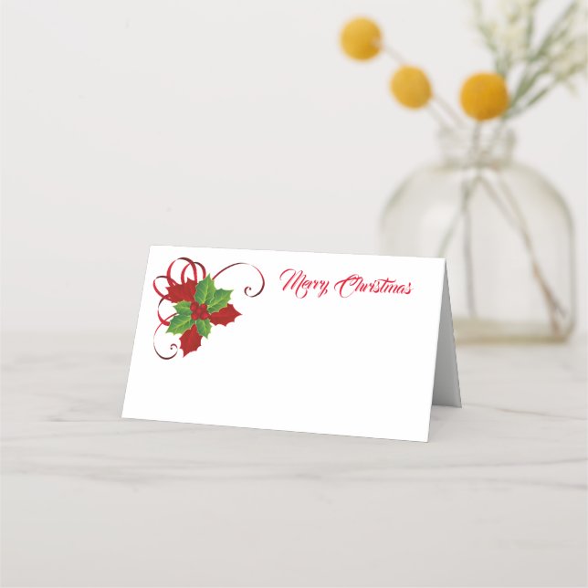 Tarjeta de ubicación de Fiesta de navidades (Anverso)