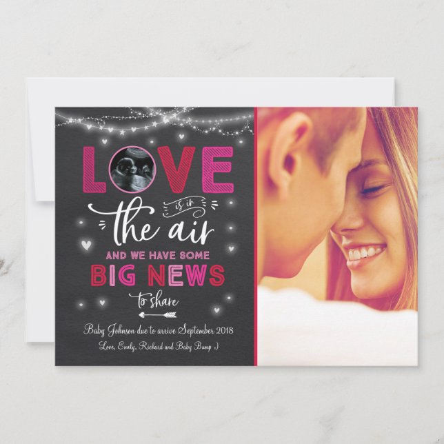 Tarjeta de ultrasonido de Invitación de embarazo d (Anverso)