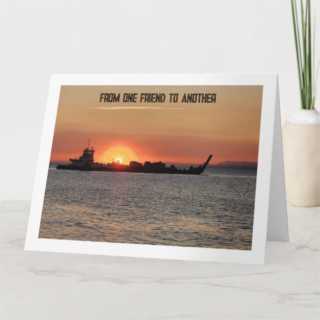 Tarjeta de un amigo a otro viaje seguro (Anverso)