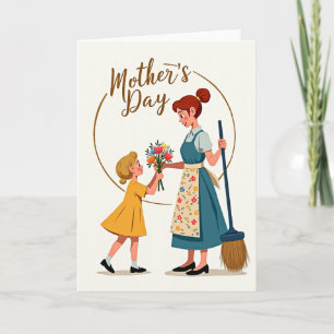 Tarjeta de un gesto amoroso de madre