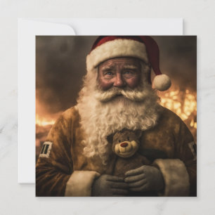 Tarjeta de un lado del oso Papá Noel australiano