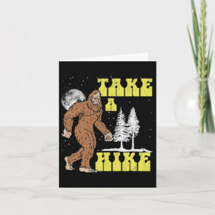 Tarjeta Dé Un Paseo En Bigfoot Night Funny Senderismo Sasq