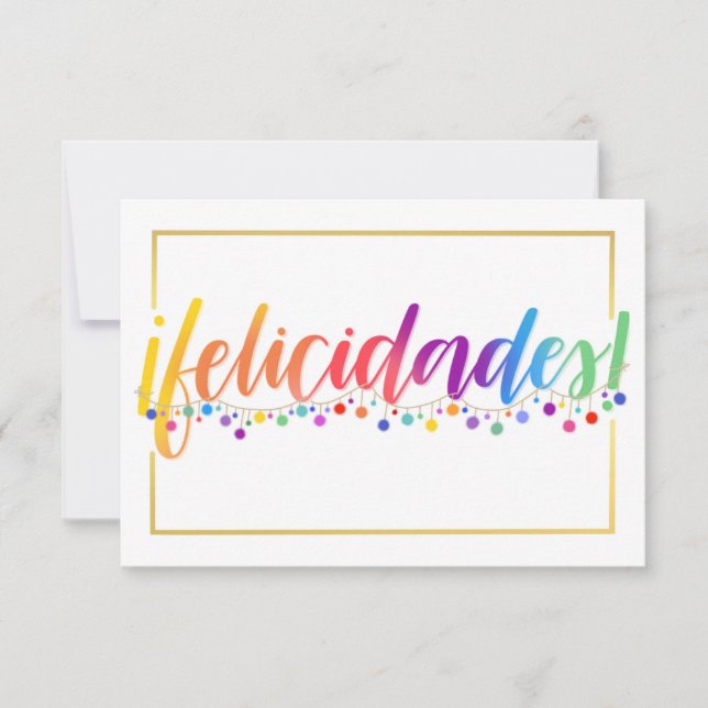 Tarjeta de un solo lado Felicidades (Anverso)