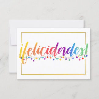 Tarjeta de un solo lado Felicidades