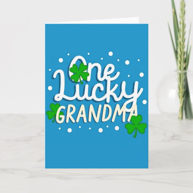 Tarjeta de una abuela afortunada (Anverso)
