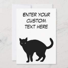 Tarjeta de una sola página para gato negro