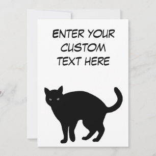 Tarjeta de una sola página para gato negro