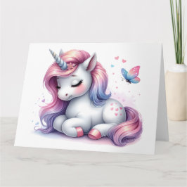 Tarjeta de Unicornio Adorable