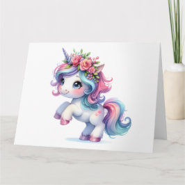 Tarjeta de Unicornio Adorable