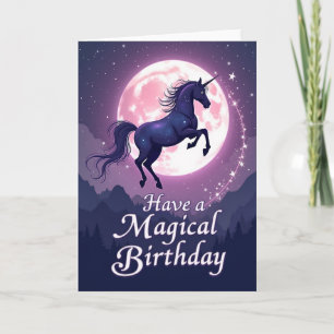 Tarjeta de Unicornio Cósmico Maravilloso