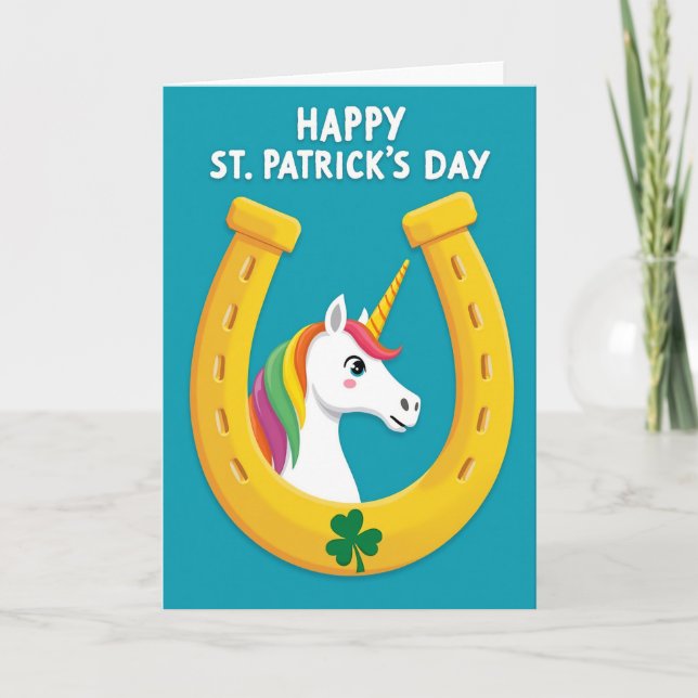 Tarjeta de Unicornio de Cuerno Estriado (Anverso)