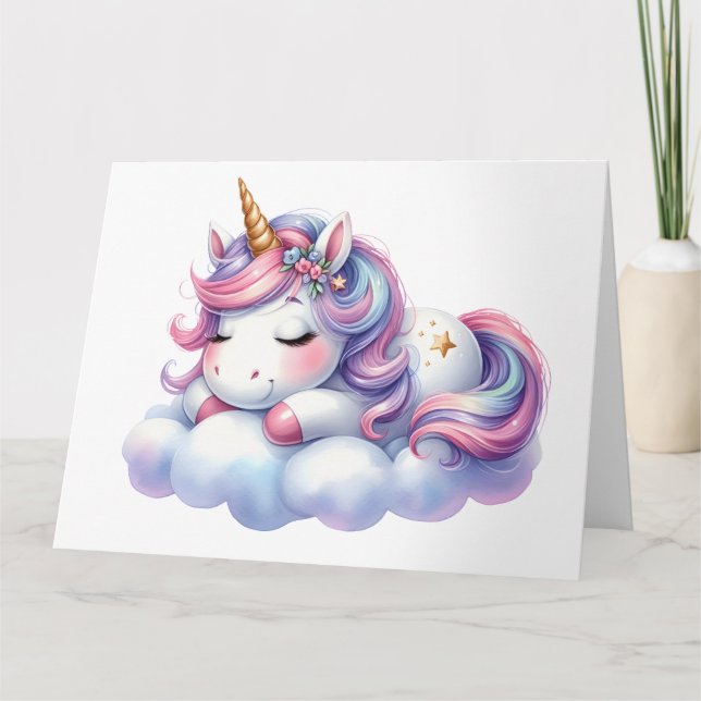 Tarjeta de Unicornio Lindo (Anverso)
