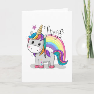 Tarjeta de Unicornio Mágico, Tarjeta de Deseos, Ta