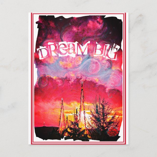 Tarjeta de unión no 52 Dream Big Fantasy Sunset To (Anverso)