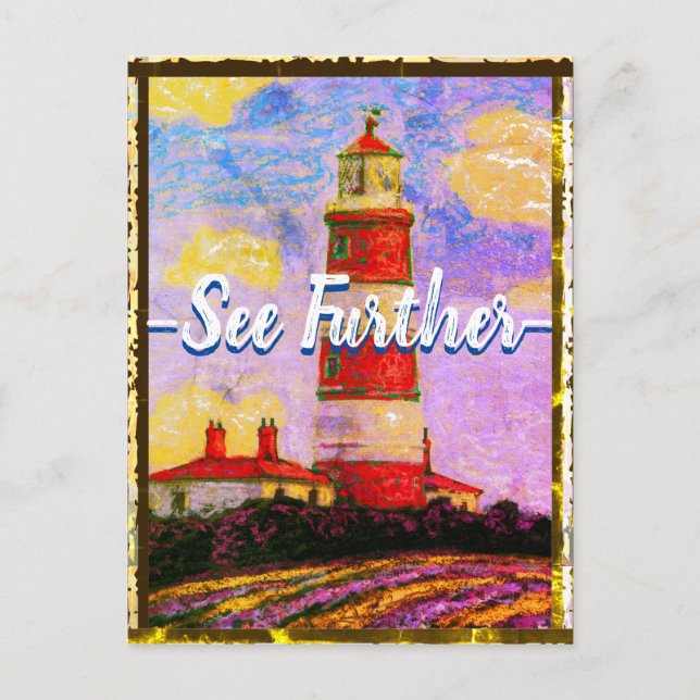 Tarjeta de unión no 8: Véase más adelante (El faro (Anverso)