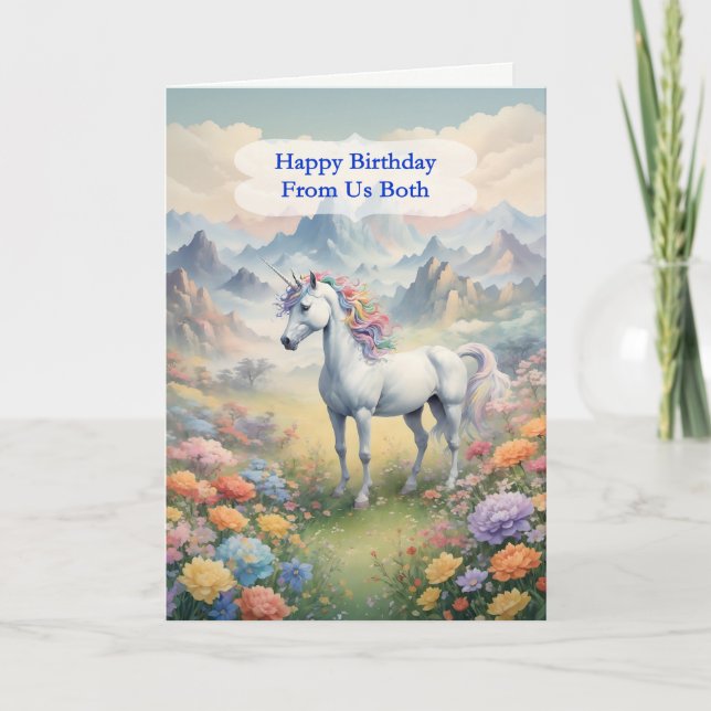 Tarjeta De Us All Birthday Unicorn (Anverso)