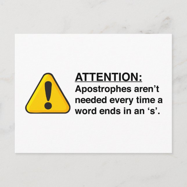 Tarjeta de uso adecuada de Apostrophe (Anverso)