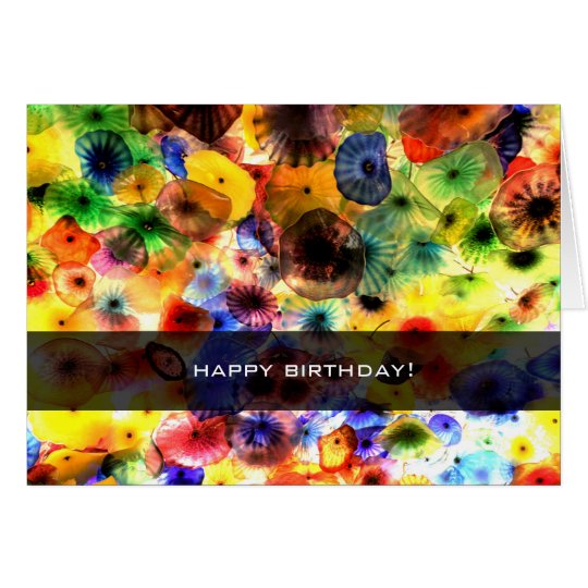 Tarjeta de uso múltiple de cristal multicolora