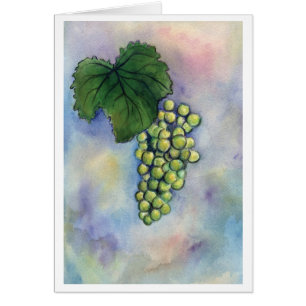 Tarjeta de uvas de vino Chardonnay