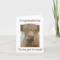Tarjeta de vaca divertida con texto personalizado