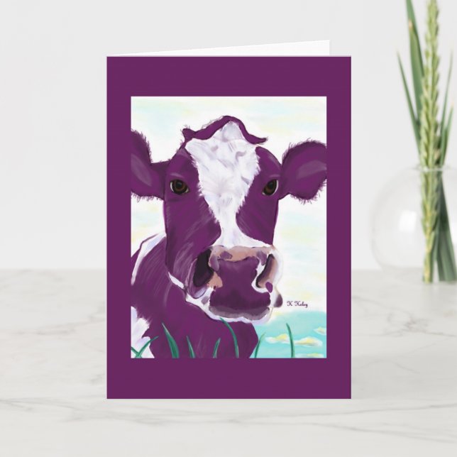 Tarjeta de vaca morada 2 (Anverso)