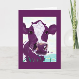 Tarjeta de vaca morada 2
