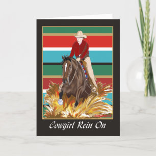Tarjeta de vaca Rein On Blank