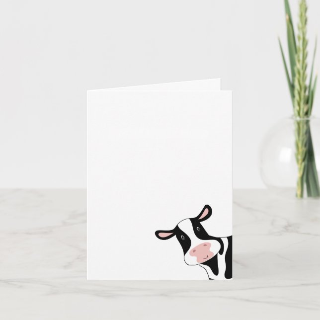 Tarjeta de vaca, tarjeta personalizada,  (Anverso)