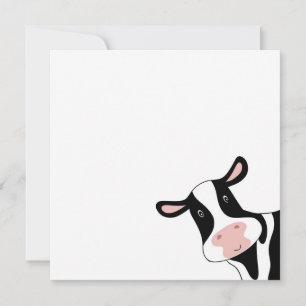 Tarjeta de vaca, tarjeta personalizada,