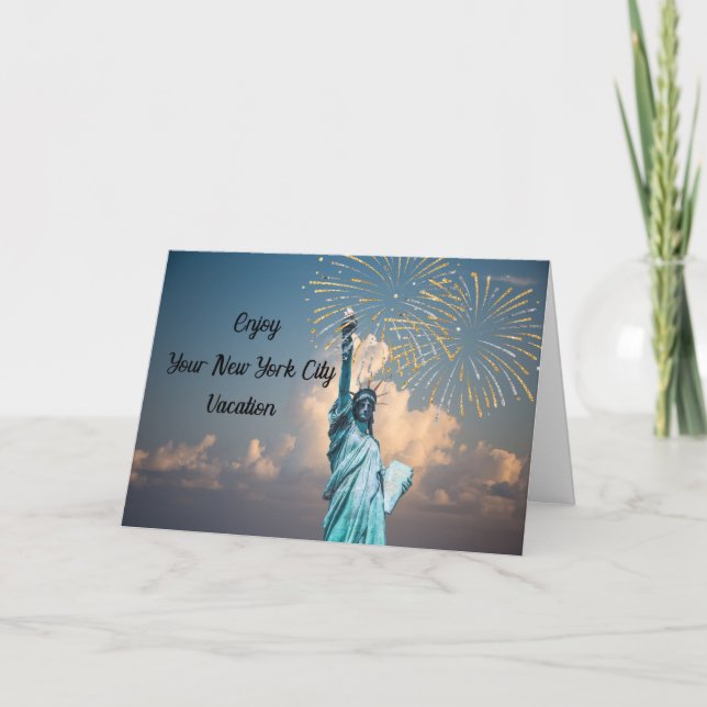 Tarjeta de vacaciones a la ciudad de Nueva York (Anverso)