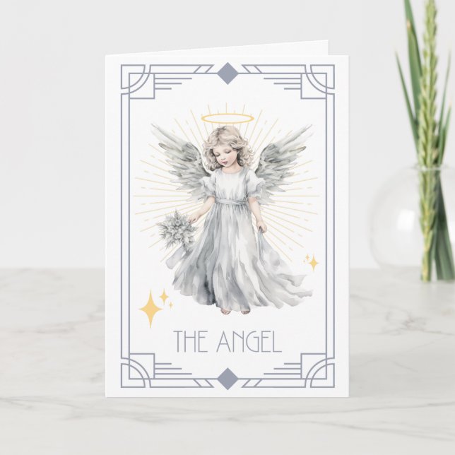 Tarjeta de vacaciones Angel para navidades (Anverso)