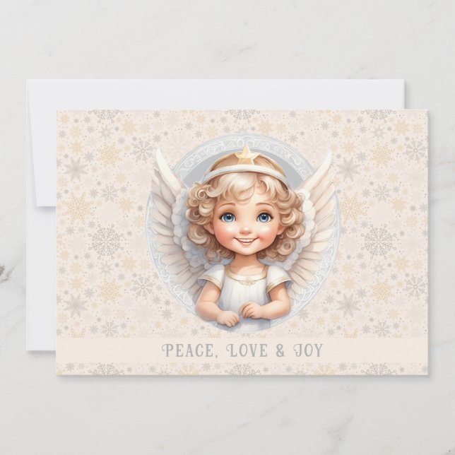 Tarjeta de vacaciones Ángel para Navidades Cuitos (Anverso)