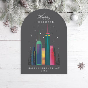 Tarjeta de vacaciones Arco Navidad Rainbow Citysca
