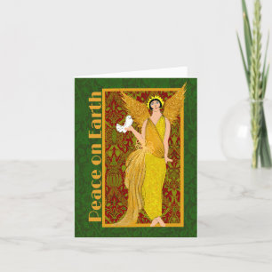 Tarjeta de vacaciones Art Nouveau William Morris p