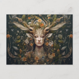 Tarjeta de vacaciones artística nórdica retro paga