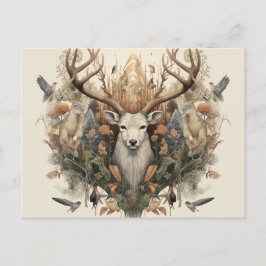 Tarjeta de vacaciones artística nórdica retro paga