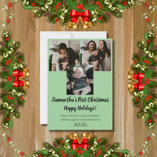 Tarjeta de vacaciones bebé primera Navidad 3 foto