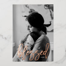 Tarjeta de vacaciones bendita de anuncio de bebé c