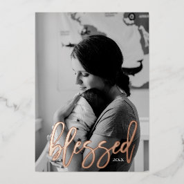 Tarjeta de vacaciones bendita de anuncio de bebé c