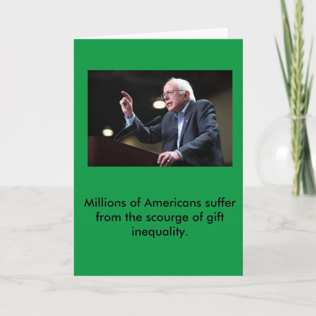 Tarjeta de vacaciones Bernie Sanders (Anverso)