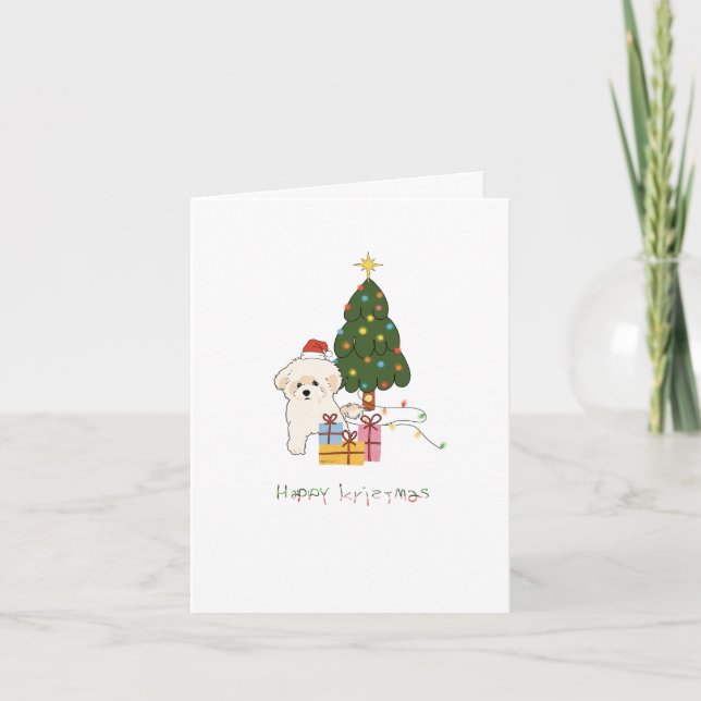 Tarjeta de vacaciones Bichon (Anverso)